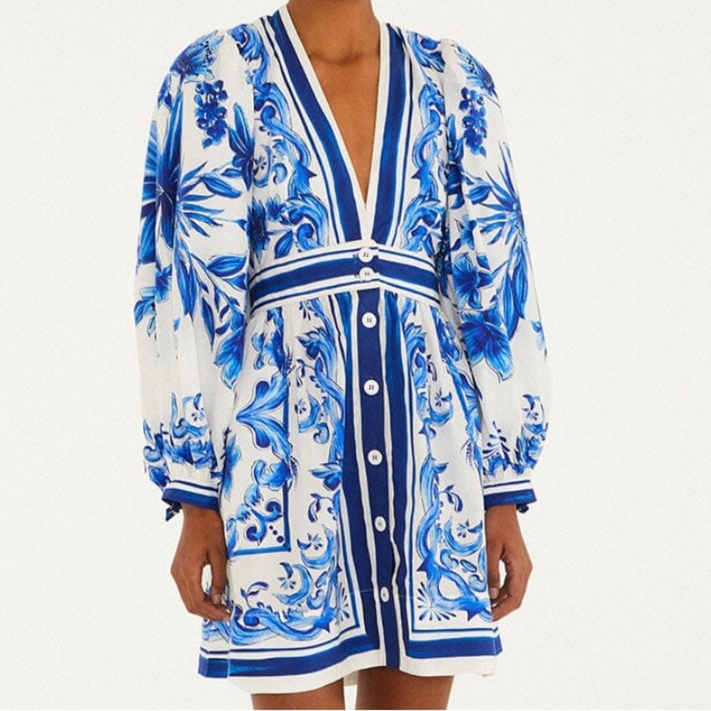 FARM Rio Blue and White Dress Garden Tiles